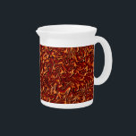 Similar to textured of wall, coral and orange beverage pitcher<br><div class="desc">Graphic art that simulates curves on a textured wall with orange and coral parts that can appear in high relief or depth.</div>