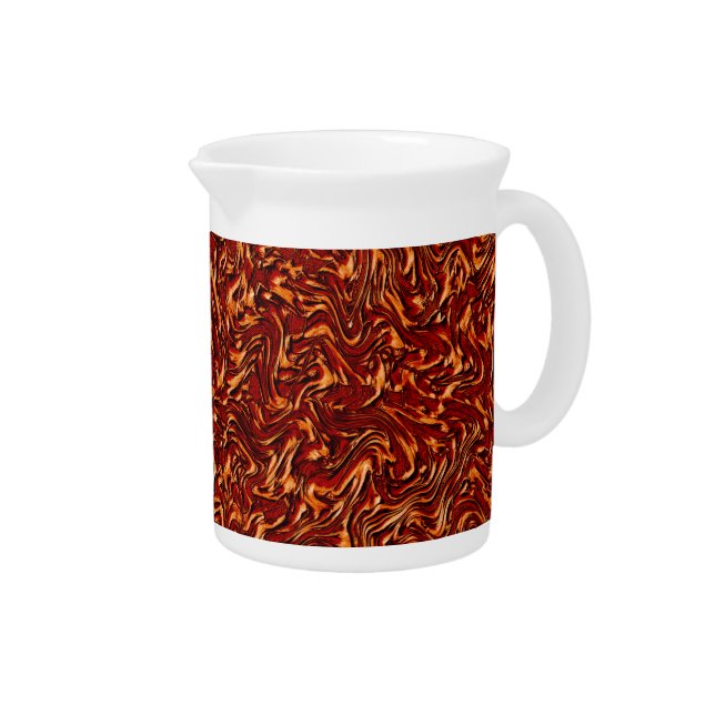 Similar to textured of wall, coral and orange beverage pitcher (Right)