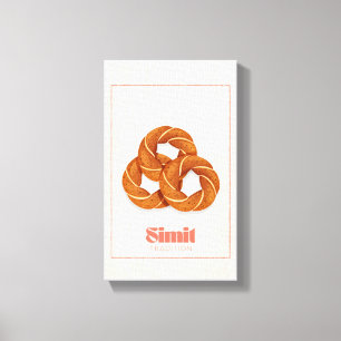 Simit Turkish Sesame Bread Tradition Canvas Poster Print