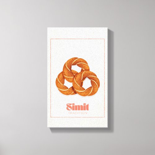 Simit Turkish Sesame Bread Tradition Canvas Poster Print