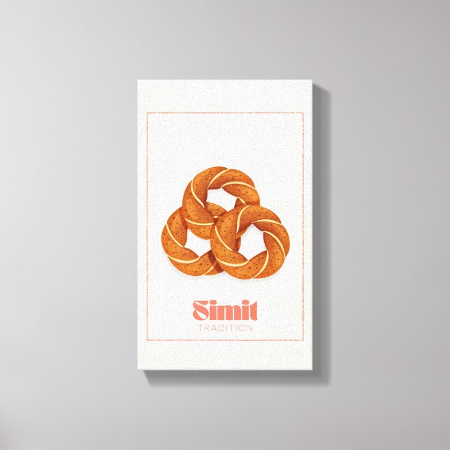 Simit Turkish Sesame Bread Tradition Canvas Poster Print (Front)