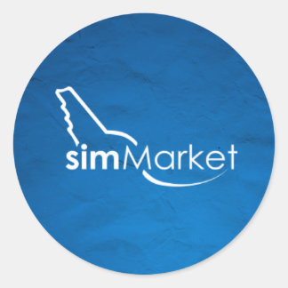 simMarket Paper Sky 4 Classic Round Sticker