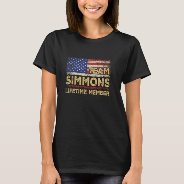 Simmons Last Name Shirt Team Simmons Lifetime Memb (Front)