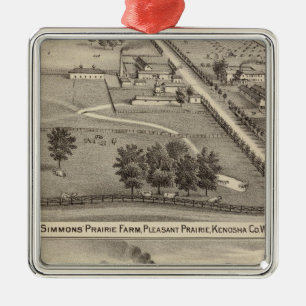 Simmon's Prairie Farm, Kenosha Water Cure Metal Ornament