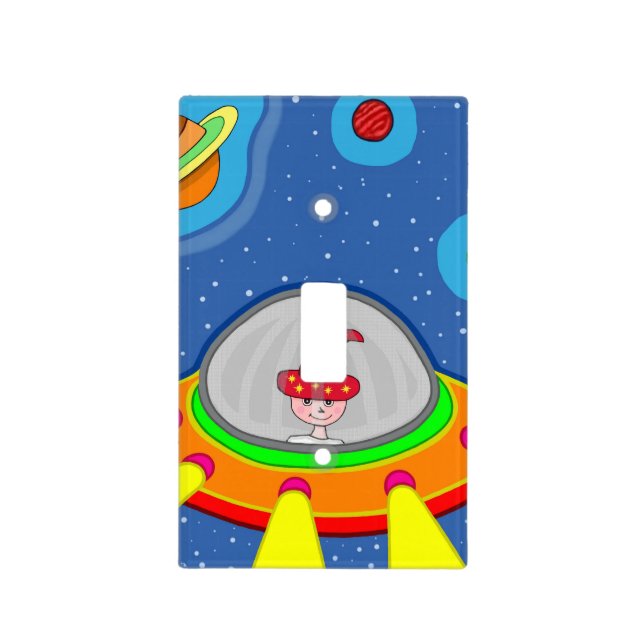 Simon and his Spaceship Light Switch Cover (Front)