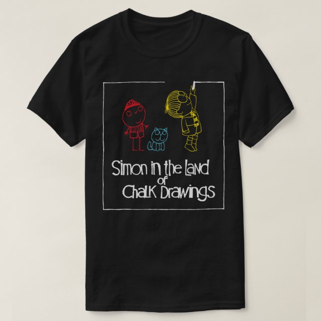 Simon and the Land of Chalk Drawings T-Shirt (Design Front)
