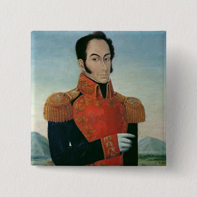 Simon Bolivar Pinback Button (Front)