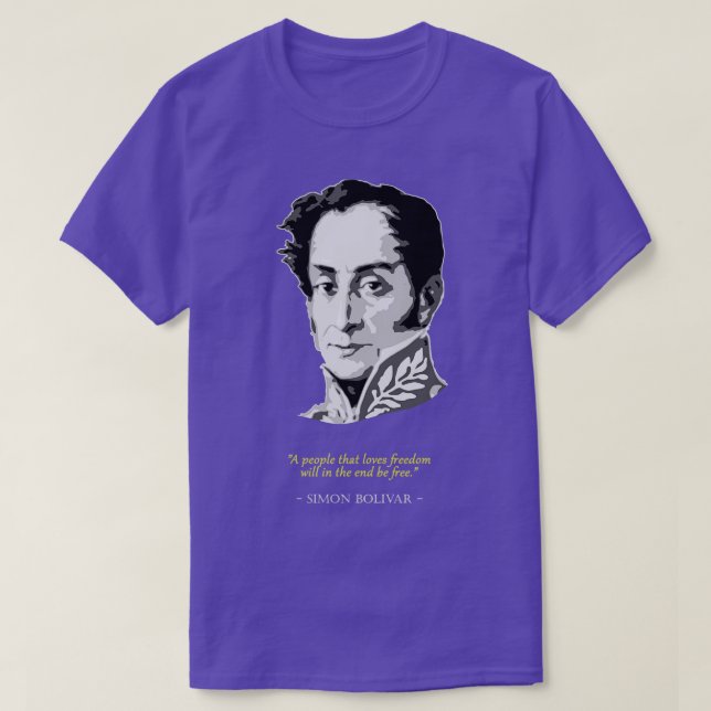 Simon Bolivar Quote T-Shirt (Design Front)