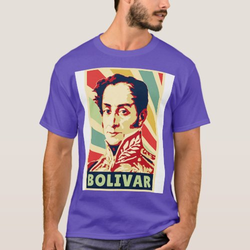Simon Bolivar Vintage Colors T_Shirt