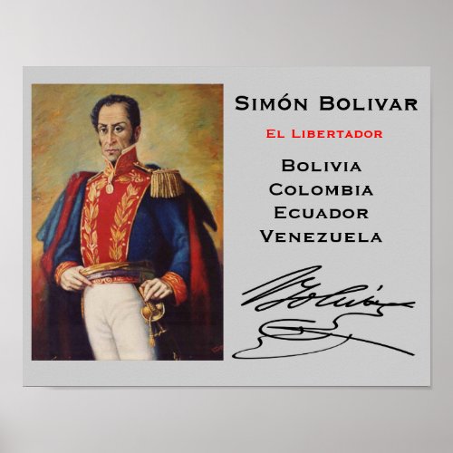 Simn Bolivar Wall Poster