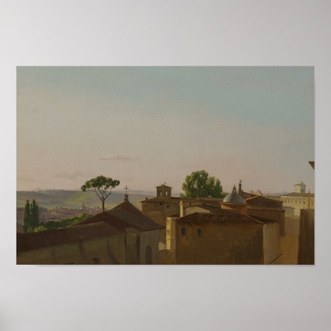 Simon Denis - View on the Quirinal Hill, Rome Poster (Front)