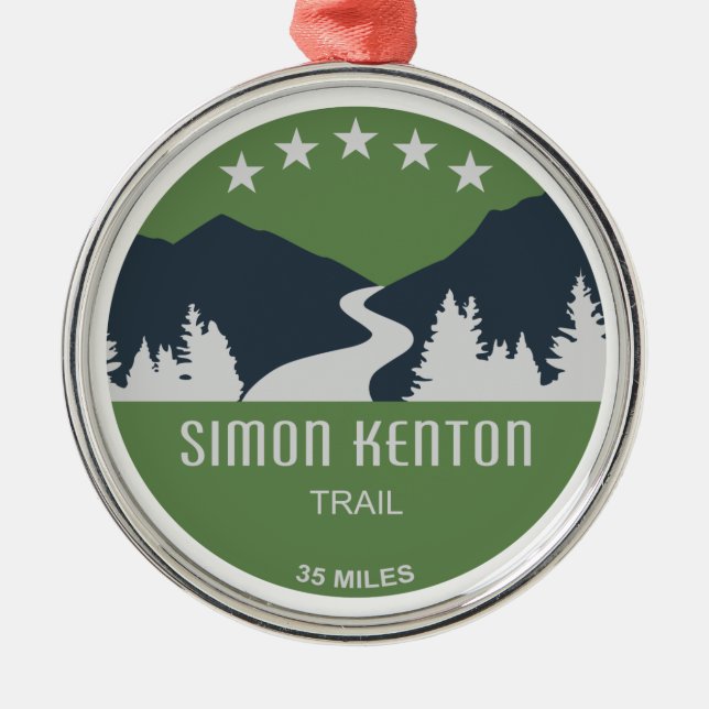Simon Kenton Trail Metal Ornament (Front)
