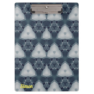 SIMON ~ Muted Gray and White design original Clipboard