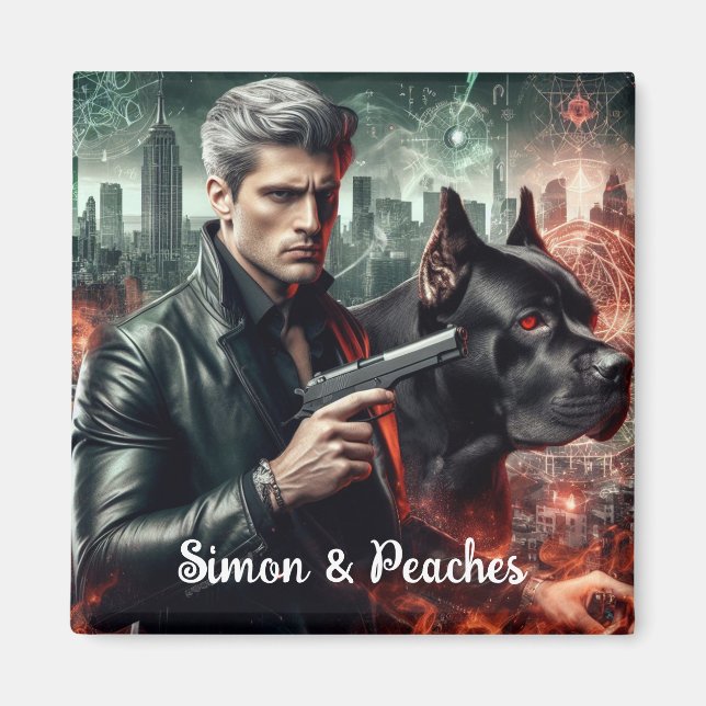 Simon & Peaches  Magnet (Front)