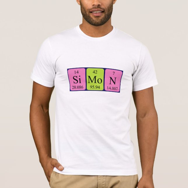 Simon periodic table name shirt (Front)