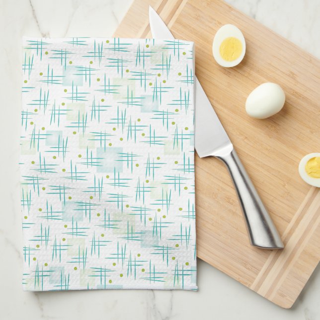 Simon Says! - in Nifty Teal Kitchen Towel (Quarter Fold)