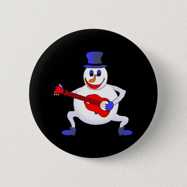 Simon The Snowman Pinback Button (Front)