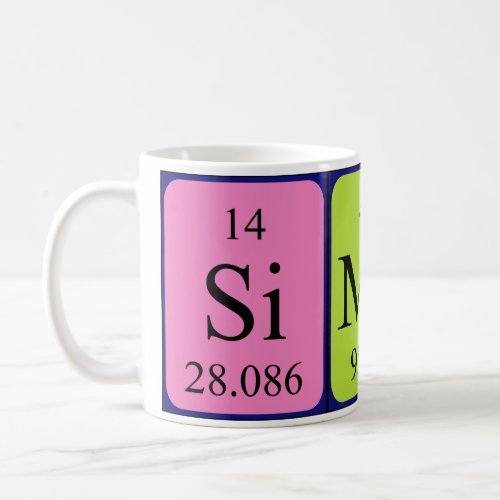 Simona periodic table name mug