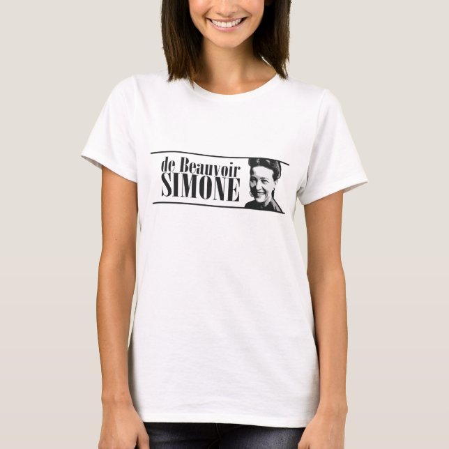 Simone de Beauvior Feminist T-shirt (Front)
