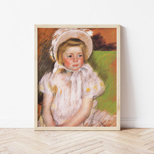 Simone in a White Bonnet Mary Cassatt Poster