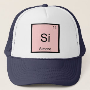 Simone Name Chemistry Element Periodic Table Trucker Hat