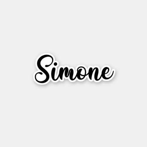 Simone Name _ Handwritten Calligraphy Sticker