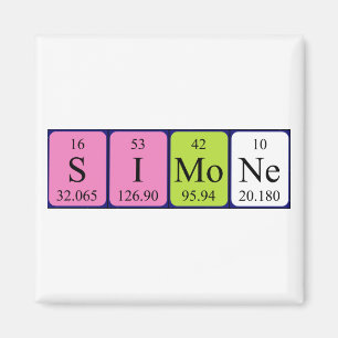 Simone periodic table name magnet
