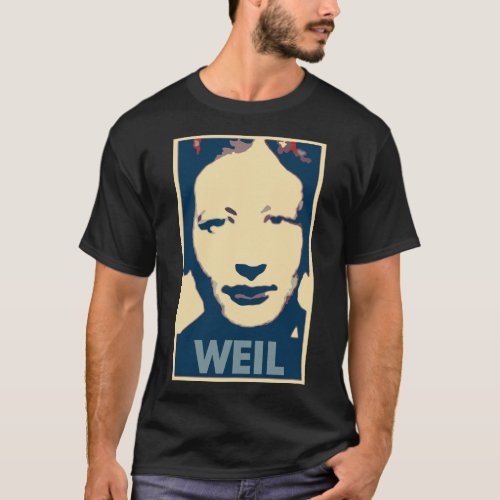 Simone Weil Poster Political Parody T_Shirt