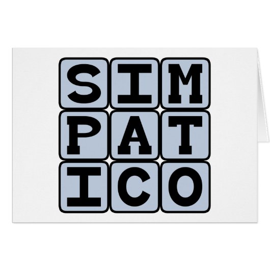 Simpatico, Easy to Get Along With Cards (Front Horizontal)
