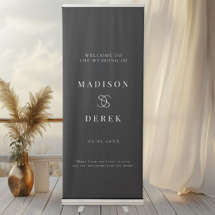 Simpel Elegant Wedding WELCOME Retractable Banner