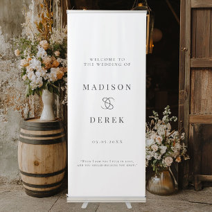 Simpel Elegant Wedding WELCOME Retractable Banner