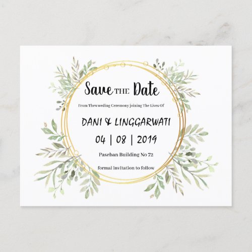 simpel modern icon wedding save the date  holiday postcard