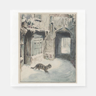 Simpkin the Cat Goes Out (by Beatrix Potter) Napkins