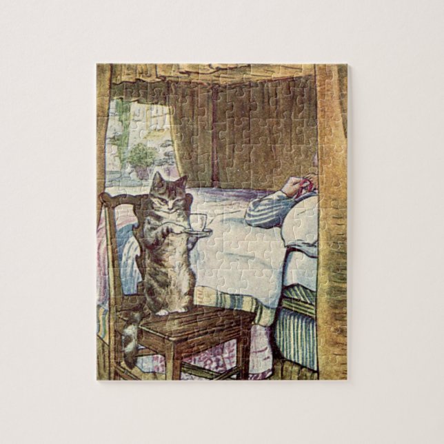 Simpkin the Cat Serves Tea - Beatrix Potter Jigsaw Puzzle (Vertical)