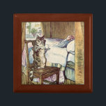 Simpkin the Cat Serves Tea - Beatrix Potter Keepsake Box<br><div class="desc">The repentant Simpkin serving the Tailor of Gloucester a cup of tea in the morning when he wakes up to make him feel better.  




 




  




 




  ✪ Try our other stores on Zazzle:</div>