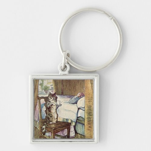 Simpkin the Cat Serves Tea _ Beatrix Potter Keychain