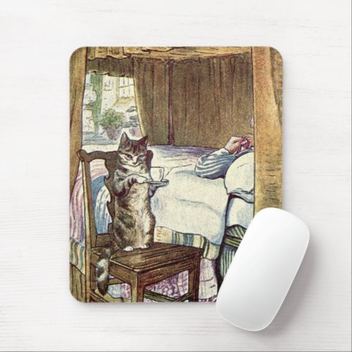 Simpkin the Cat Serves Tea _ Beatrix Potter Mouse Pad