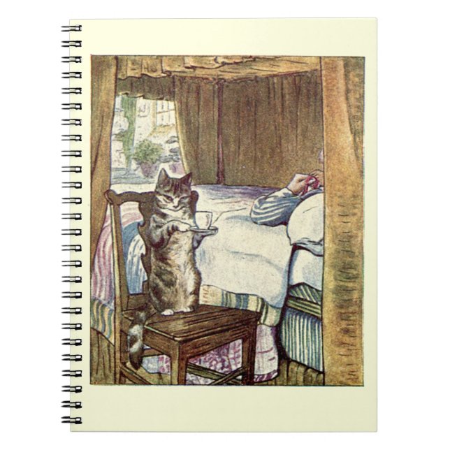 Simpkin the Cat Serves Tea - Beatrix Potter Notebook (Front)