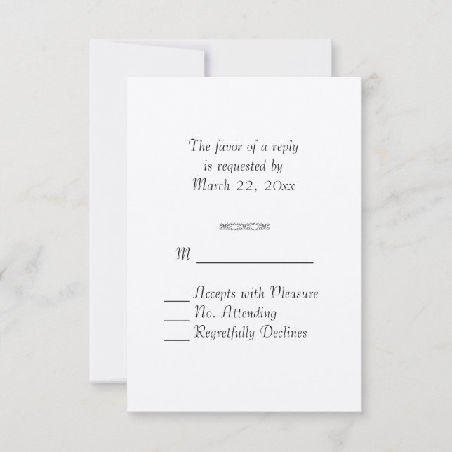 Simple1 RSVP Card (Front)