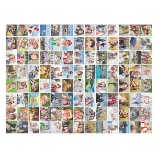 Simple 104 Photo Collage Tablecloth Zazzle