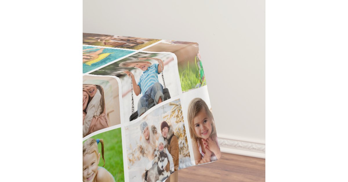 Simple 104 Photo Collage Tablecloth Zazzle