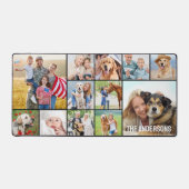 Simple 12 Photo Collage Custom Large Personalized Desk Mat | Zazzle