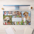Simple 12 Photo Collage Custom Modern Personalized Desk Mat | Zazzle
