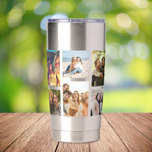 Simple 12 Photo Collage Insulated Tumbler