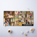 Simple 14 Photo Collage Custom Color Personalized Desk Mat | Zazzle