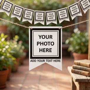 Simple 16 Photo & Add Text – Upload Picture Bunting Flags