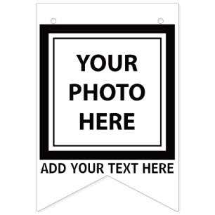 Simple 16 Photo & Add Text – Upload Picture Bunting Flags