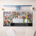 Simple 18 Photo Collage Custom Family Personalized Desk Mat | Zazzle