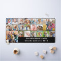 Simple 18 Photo Collage Custom Family Personalized Desk Mat | Zazzle