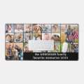 Simple 18 Photo Collage Custom Family Personalized Desk Mat | Zazzle
